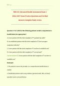 NUR631&sol; NUR 631 Exam 1&colon;  &lpar;Latest 2026&sol; 2027 Update&rpar; Advanced Health Assessment&colon; History and Physical Examination Review&vert; Comprehensive Test Bank Questions with Verified Answers and Detailed Rationales&vert; Grade A&vert; 100&percnt; Correct &lpar;Verified Solutions&rpar; &ndash; Chamberl