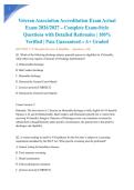 Veteran Association Accreditation Exam Actual Exam 2026&sol;2027 &ndash; Complete Exam-Style Questions with Detailed Rationales &vert; 100&percnt; Verified &vert; Pass Guaranteed &ndash; A&plus; Graded&NewLine;&NewLine;