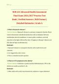 Final Exam&colon; NUR631&sol; NUR 631 &lpar;Latest 2026&sol; 2027 Update&rpar; Advanced Health Assessment&colon; History and Physical Examination Comprehensive Final Review&vert; Practice Questions with Verified Answers and Detailed Rationales&vert; Grade A Pass&vert; 100&percnt; Correct &lpar;Verified Solution