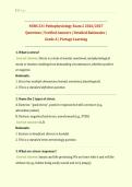 NURS231&sol; NURS 231 Exam 2&colon; &lpar;Latest 2026&sol; 2027 Update&rpar; Pathophysiology&colon; Cellular Adaptation&comma; Neoplasia&comma; and Inflammation Review&vert; Practice Questions with Verified Answers and Detailed Rationales&vert; Grade A&vert; 100&percnt; Correct &lpar;Verified Solutions&rpar; &ndash; Portage Learning