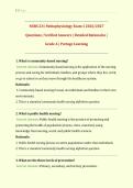 Exam 1&colon; NURS231&sol; NURS 231 &lpar;Latest 2026&sol; 2027 Update&rpar; Pathophysiology&colon; Cellular Adaptation&comma; Injury&comma; and Inflammation Review&vert; Practice Questions with Verified Answers and Detailed Rationales&vert; Grade A&vert; 100&percnt; Correct &lpar;Verified Solutions&rpar; &ndash; Portage Learning&NewLine;&NewLine;
