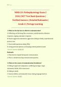 Exam 2&colon; NURS231&sol; NURS 231 &lpar;Latest 2026&sol; 2027 Update&rpar; Pathophysiology&colon; Cellular Adaptation&comma; Neoplasia&comma; and Inflammation Review&vert; Practice Questions with Verified Answers and Detailed Rationales&vert; Grade A&vert; 100&percnt; Correct &lpar;Verified Solutions&rpar; &ndash; Portage Learning