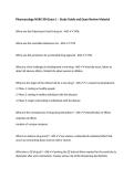 Pharmacology NURS 304 Exam 1 &ndash; Study Guide and Exam Review Material