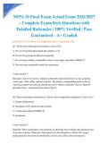 NFPA 10 Final Exam Actual Exam 2026&sol;2027 &ndash; Complete Exam-Style Questions with Detailed Rationales &vert; 100&percnt; Verified &vert; Pass Guaranteed &ndash; A&plus; Graded
