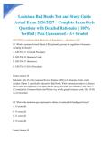 Louisiana Bail Bonds Test and Study Guide Actual Exam 2026&sol;2027 &ndash; Complete Exam-Style Questions with Detailed Rationales &vert; 100&percnt; Verified &vert; Pass Guaranteed &ndash; A&plus; Graded&NewLine;&NewLine;
