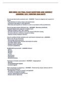 NEW NRSG 328 FINAL EXAM QUESTIONS AND CORRECT ANSWERS 100&percnt; VERIFIED 2026-2027&excl;&excl;