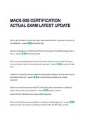 MACS 609 CERTIFICATION &NewLine;ACTUAL EXAM LATEST UPDATE 