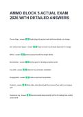 AMMO BLOCK 5 ACTUAL EXAM &NewLine;2026 WITH DETAILED ANSWERS 