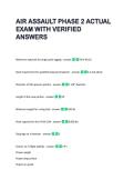 AIR ASSAULT PHASE 2 ACTUAL &NewLine;EXAM WITH VERIFIED &NewLine;ANSWERS 