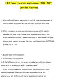 CLT Exam Questions and Answers &lpar;2026 &sol; 2027&rpar; &lpar;Verified Answers&rpar;&NewLine;