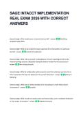SAGE INTACCT IMPLEMENTATION &NewLine;REAL EXAM 2026 WITH CORRECT &NewLine;ANSWERS 