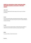 NCCER Core Introduction to Basic Construction Skills Sixth Edition Questions and Answers&vert; 2026&sol;2027 Updated