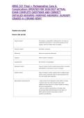 NRSG 327 Final &equals; Perioperative Care & Complications UPDATED FOR 2026&sol;2027 ACTUAL EXAM COMPLETE QUESTIONS AND CORRECT DETAILED ANSWERS &lpar;VERIFIED ANSWERS&rpar; &vert;ALREADY GRADED A&plus;&vert;&vert;BRAND NEW&excl;&excl;