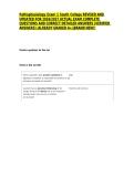 Pathophysiology Exam 1 South College REVISED AND UPDATED FOR 2026&sol;2027 ACTUAL EXAM COMPLETE QUESTIONS AND CORRECT DETAILED ANSWERS &lpar;VERIFIED ANSWERS&rpar; &vert;ALREADY GRADED A&plus;&vert;&vert;BRAND NEW&excl;&excl;