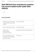 HEAS 1000 Final Exam comprehensive questions fully solved & updated &lpar;Latest Update 2026&rpar; UPDATE&excl;&excl;&NewLine;&NewLine;