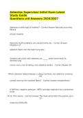 Asbestos Supervisor Initial Exam Study Guide Questions with Verified Answers A&plus;