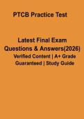 PTCB Practice Test 2026 &vert; Pharmacy Technician Exam Questions with Answers & Explanations PDF