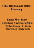 PTCB Hospital & Retail Pharmacy 2026 &vert; Complete Study Guide for Pharmacy Technician Exam PDF
