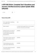 J-STD-001 EXAM&comma; Complete Test &vert;&vert; Questions and Answers &lpar;Verified Answers&rpar; &lpar;Latest Update 2026&rpar; UPDATE&excl;&excl;&NewLine;&NewLine;