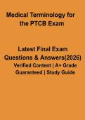 Medical Terminology for the PTCB Exam 2026 &vert; Complete Pharmacy Technician Vocabulary & Study Guide PDF