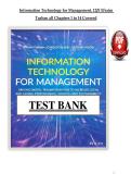Information Technology for Management 12th Edition &lpar;PDF&rpar; &vert; Turban &vert; 2026-2027 &vert; Chapters 1&ndash;14 Covered