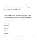 NURS 612 Advanced Health Assessment - Week 10&colon; Neurological and&NewLine;Musculoskeletal Focus 2026 &vert;Maryville