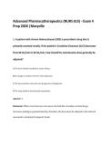 Advanced Pharmacotherapeutics &lpar;NURS 615&rpar; - Exam 4&NewLine;Prep 2026 &vert;Maryville