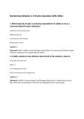 Biochemistry Modules 1&ndash;3 Practice Questions 2026 &vert;WGU