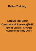 Relias Training Modules Study Guide &vert; Healthcare Practice Questions & Answers PDF 2026