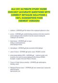 ALU 201 ULTIMATE STUDY GUIDE &NewLine;2026&sol;2027 ACCURATE QUESTIONS WITH &NewLine;CORRECT DETAILED SOLUTIONS &vert;&vert; &NewLine;100&percnt; GUARANTEED PASS &NewLine;<NEWEST VERSION> &NewLine;