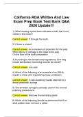 California RDA Written And Law&NewLine;Exam Prep Book Test Bank Q&A&NewLine;2026 Update&excl;&excl;&excl;