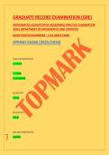 GRADUATE RECORD EXAMINATION &lpar;GRE&rpar;  &NewLine;MATHEMATICS &lpar;QUANTITATIVE REASONING&rpar; PRACTICE EXAMINATION &NewLine;2026&vert; DEPARTMENT OF MATHEMATICS AND STATISTICS &NewLine;QUANTITATIVE REASONING &ndash; FULL MOCK EXAM &NewLine;SPRING EXAM &lpar;2025&sol;2026&rpar;
