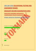 GRE-QM-2026 EDUCATIONAL TESTING AND &NewLine;ASSESSMENT BOARD &NewLine;GRADUATE RECORD EXAMINATION &lpar;GRE&rpar; &NewLine;QUANTITATIVE REASONING &lpar;MATHEMATICS&rpar; &NewLine;&vert;COMPREHENSIVE PRACTICE EXAMINATION 2026  &NewLine;SPRING SEMESTER EXAMINATION &lbrack;2025&sol;2026&rsqb;