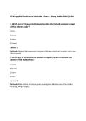 C785 Applied Healthcare Statistics - Exam 1 Study Guide 2026 &vert;WGU