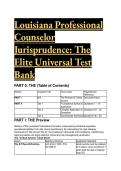 Louisiana Professional Counselor Jurisprudence Exam&colon; The S-Tier Elite Test Bank &lpar;60 Q&A&rpar; &vert; 2026&sol;2027 LPC & PLPC Guide