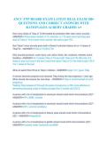 ANCC FNP Board Exam 100&plus; Questions with Answers and Rationales Latest Study Guide