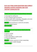 ALTA CALT Final Exam Study Guide and Preparation Manual
