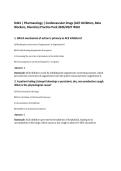 D441 &vert; Pharmacology &vert; Cardiovascular Drugs &lpar;ACE Inhibitors&comma; Beta&NewLine;Blockers&comma; Diuretics&rpar; Practice Pack 2026&sol;2027 WGU