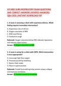 ATI Med-Surg Respiratory Exam Study Guide&colon; Key Concepts&comma; Nursing Interventions&comma; and Clinical Review
