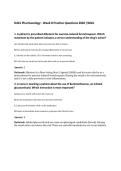 D441 Pharmacology - Week 8 Practice Questions 2026 &vert;WGU