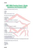 AMT RMA Practice Exam 1 Study Questions and Answers 2026