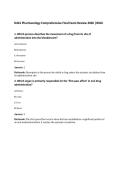 D441 Pharmacology Comprehensive Final Exam Review 2026 &vert;WGU