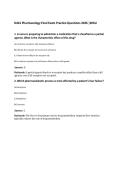 D441 Pharmacology Final Exam Practice Questions 2026 &vert;WGU