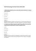 D441 Pharmacology Final Exam Practice 2026 &vert;WGU