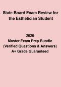State Board Exam Review for Esthetician Students &vert; Final Skincare Licensing Prep Questions & Answers PDF 2026