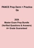 PANCE Prep Dermatology &plus; Practice Questions &vert; Physician Assistant Exam Review & Answers PDF 2026