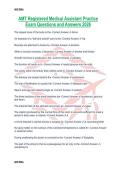 AMT Registered Medical Assistant Practice Exam Questions and Answers 2026