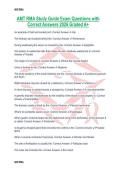 AMT RMA Study Guide Exam Questions with Correct Answers 2026 Graded A&plus;