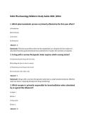 D441 Pharmacology Midterm Study Guide 2026 &vert;WGU