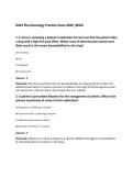 D441 Pharmacology Practice Exam 2026 &vert;WGU